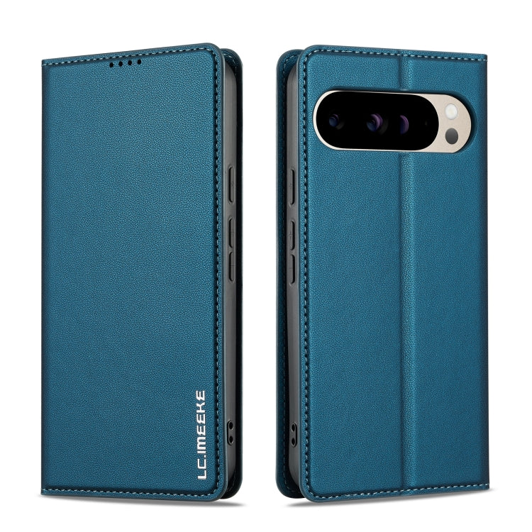 For Google Pixel 9 Pro / 9 LC.IMEEKE L1 Series Frosted Fine Texture PU Phone Case(Blue) - Google Cases by LC.IMEEKE | Online Shopping South Africa | PMC Jewellery | Buy Now Pay Later Mobicred