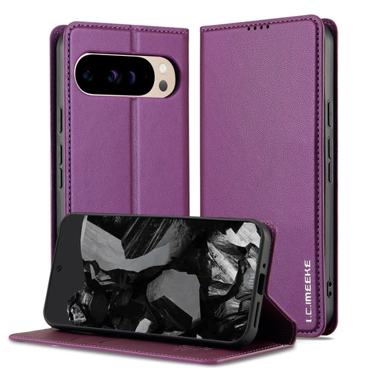 For Google Pixel 9 Pro / 9 LC.IMEEKE L1 Series Frosted Fine Texture PU Phone Case(Purple) - Google Cases by LC.IMEEKE | Online Shopping South Africa | PMC Jewellery | Buy Now Pay Later Mobicred