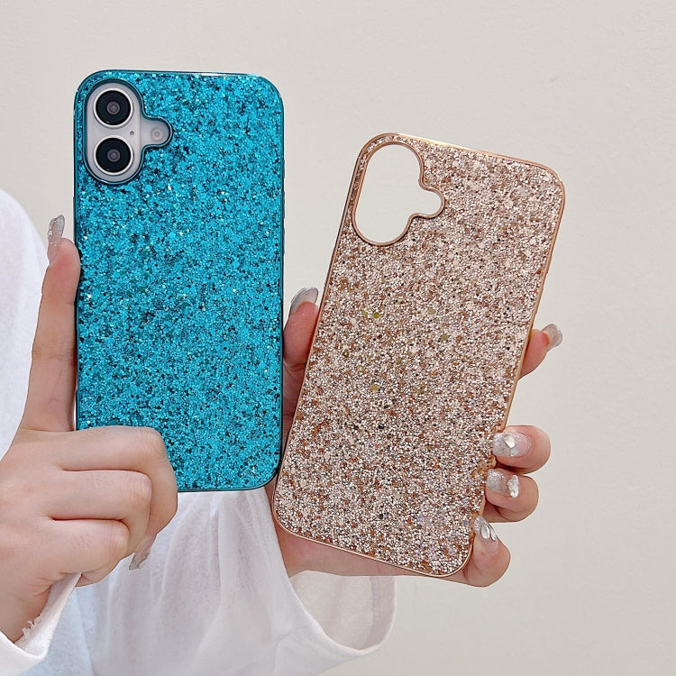 For iPhone 16 Glitter Powder Shockproof TPU Phone Case(Gold) - iPhone 16 Cases by PMC Jewellery | Online Shopping South Africa | PMC Jewellery | Buy Now Pay Later Mobicred