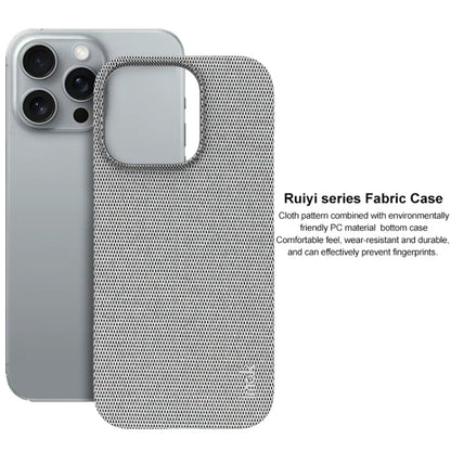 For iPhone 16 Pro Max imak Ruiyi Series Cloth Texture PU + PC Phone Case(Light Grey) - iPhone 16 Pro Max Cases by imak | Online Shopping South Africa | PMC Jewellery | Buy Now Pay Later Mobicred