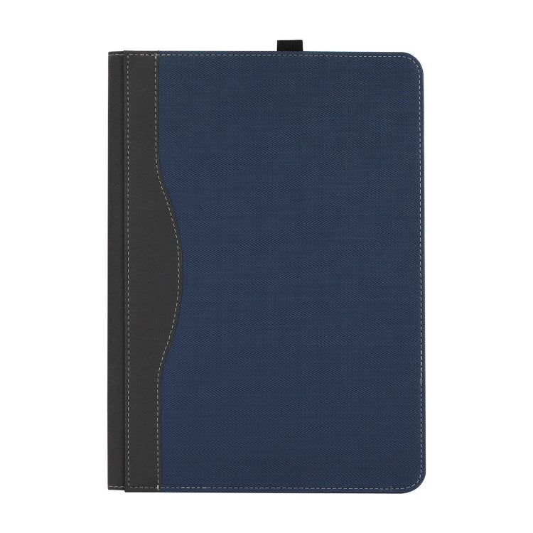 For Microsoft Surface Laptop Studio 2 Herringbone Texture Leather Laptop Protective Case(Dark Blue) - Screen & Keyboard Cover by PMC Jewellery | Online Shopping South Africa | PMC Jewellery | Buy Now Pay Later Mobicred