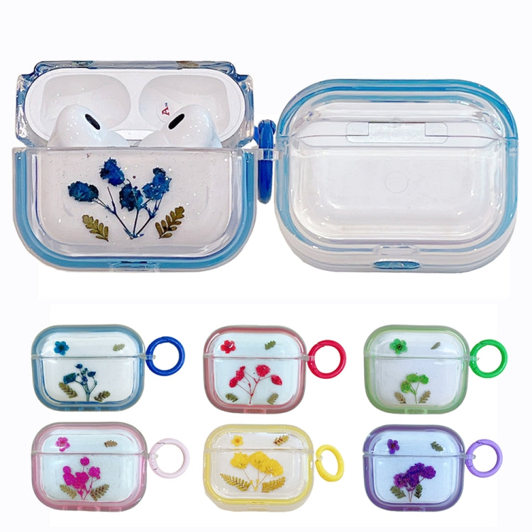 For AirPods Pro Glitter Starry Epoxy Dried Flowers Earbuds Box TPU Case(Green) - For AirPods Pro by PMC Jewellery | Online Shopping South Africa | PMC Jewellery | Buy Now Pay Later Mobicred