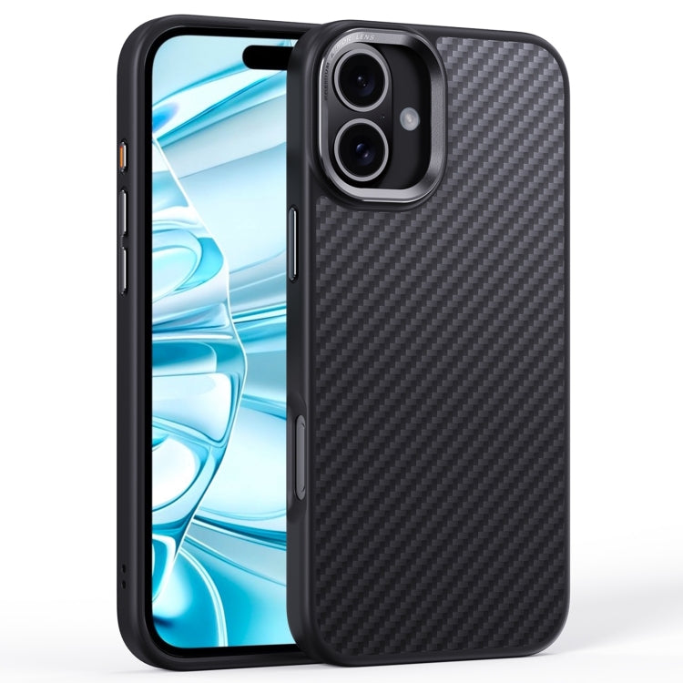 For iPhone 16 Plus Carbon Fiber Kevlar MagSafe Magnetic Phone Case(Black) - free shipping - PMC Jewellery - Order now!