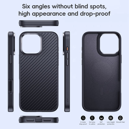 For iPhone 16 Pro Max Carbon Fiber Kevlar MagSafe Magnetic Phone Case(Black) - iPhone 16 Pro Max Cases by PMC Jewellery | Online Shopping South Africa | PMC Jewellery | Buy Now Pay Later Mobicred