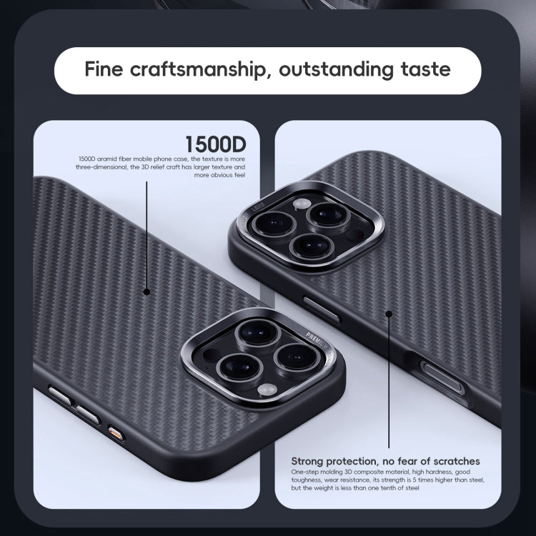 For iPhone 16 Plus Carbon Fiber Kevlar MagSafe Magnetic Phone Case(Black) - iPhone 16 Plus Cases by PMC Jewellery | Online Shopping South Africa | PMC Jewellery | Buy Now Pay Later Mobicred