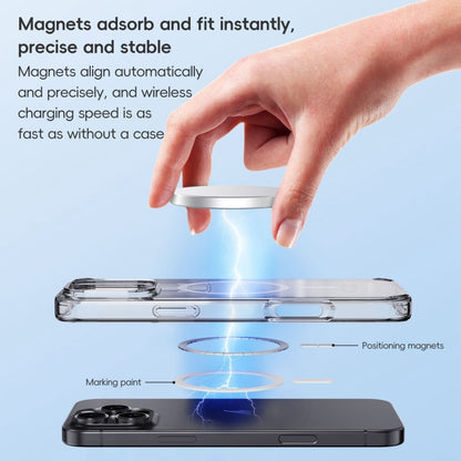 For iPhone 16 Pro Crystal Clear MagSafe Magnetic Phone Case(Transparent Titanium Blue) - iPhone 16 Pro Cases by PMC Jewellery | Online Shopping South Africa | PMC Jewellery | Buy Now Pay Later Mobicred