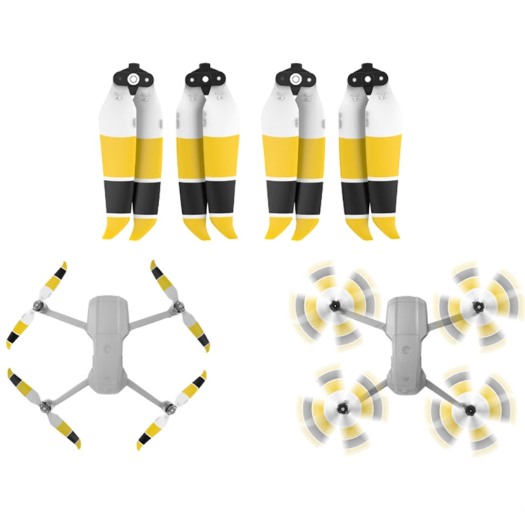 2 Pairs Sunnylife 7238F-3C For DJI Mavic Air 2 Double-sided Three-color Low Noise Quick-release Propellers(Black Yellow White) - DIY Propeller by PMC Jewellery | Online Shopping South Africa | PMC Jewellery | Buy Now Pay Later Mobicred