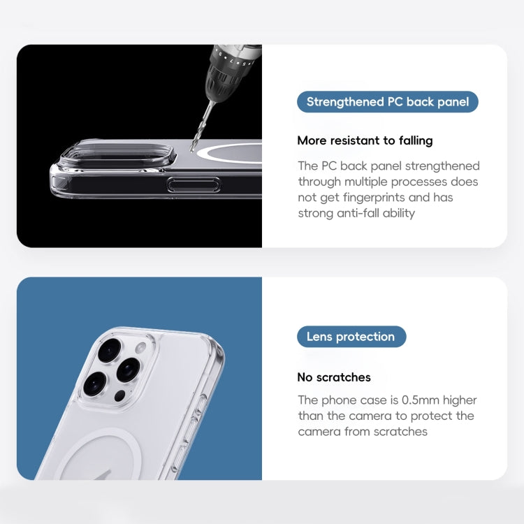 For iPhone 16 Pro Crystal Clear Frosted MagSafe Magnetic Phone Case(Transparent) - free shipping - PMC Jewellery - Order now!