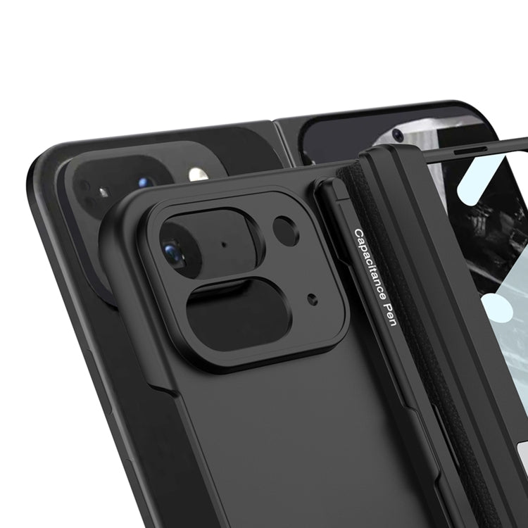 For Google Pixel 9 Pro Fold GKK Integrated Magnetic Full Coverage Flip Phone Case, Included Pen(Navy Blue) - free shipping - PMC Jewellery - Order now!