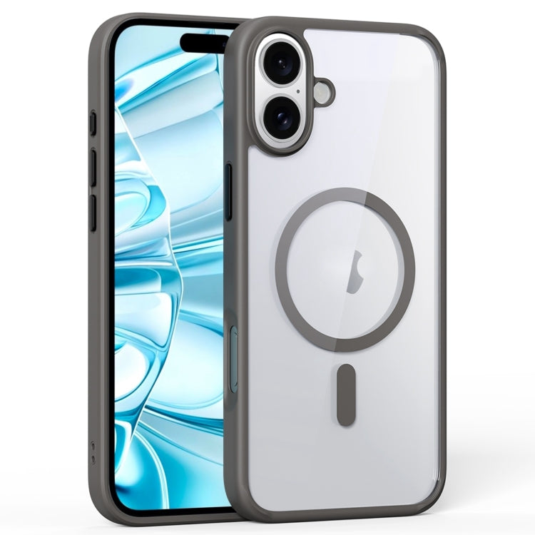 For iPhone 16 Plus Ming Shield Series MagSafe Magnetic Phone Case(Grey) - iPhone 16 Plus Cases by PMC Jewellery | Online Shopping South Africa | PMC Jewellery | Buy Now Pay Later Mobicred