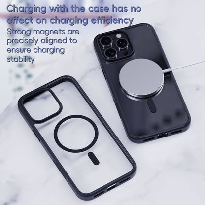 For iPhone 16 Ming Shield Series MagSafe Magnetic Phone Case(Grey) - iPhone 16 Cases by PMC Jewellery | Online Shopping South Africa | PMC Jewellery | Buy Now Pay Later Mobicred