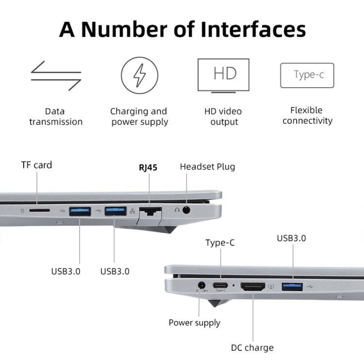 14 inch Windows 11 Laptop, 8GB+512GB, Gen 4th Intel Core i7 CPU, 180 Degree Rotation Axis(Silver) - Others by PMC Jewellery | Online Shopping South Africa | PMC Jewellery | Buy Now Pay Later Mobicred