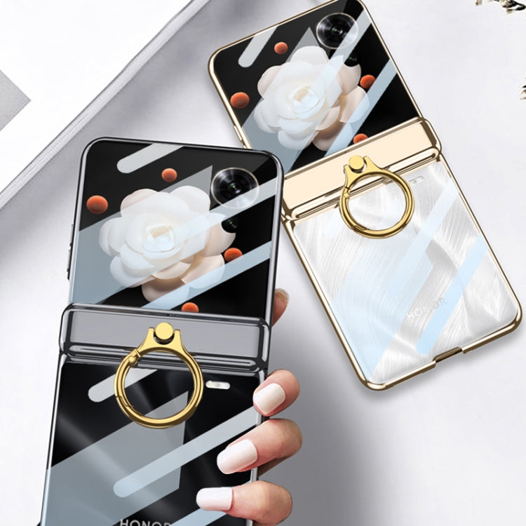 For Honor Magic V Flip GKK Integrated  Magnetic Folding Phantom Rotary Phone Case with Ring Holder(Champagne Gold) - Honor Cases by GKK | Online Shopping South Africa | PMC Jewellery | Buy Now Pay Later Mobicred