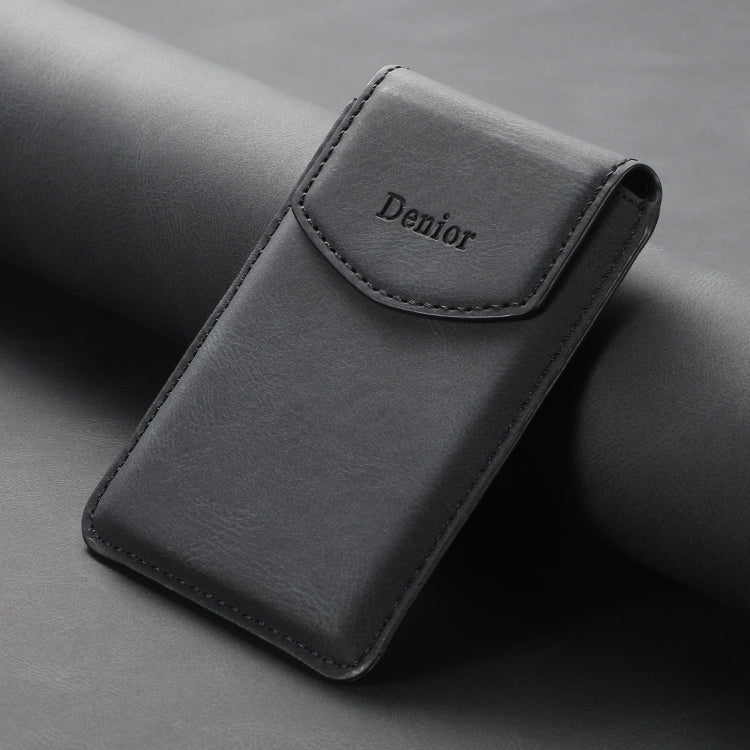 Denior V12 MagSafe Magnetic Phone PU Card Sleeve(Black) - Others Accessories by Denior | Online Shopping South Africa | PMC Jewellery | Buy Now Pay Later Mobicred