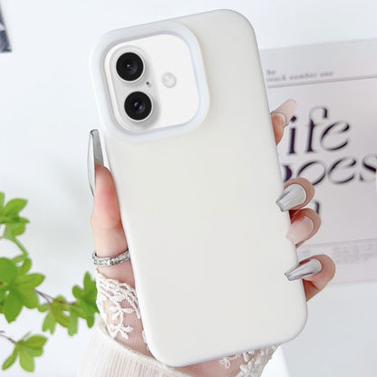 For iPhone 16 Plus PC Hybrid Liquid Silicone Jelly Phone Case(White) - iPhone 16 Plus Cases by PMC Jewellery | Online Shopping South Africa | PMC Jewellery | Buy Now Pay Later Mobicred