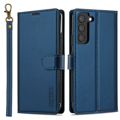 For Samsung Galaxy S22+ 5G LC.IMEEKE L2 Series Detachable Magsafe PU Phone Case with Lanyard(Blue) - Galaxy S22+ 5G Cases by LC.IMEEKE | Online Shopping South Africa | PMC Jewellery | Buy Now Pay Later Mobicred