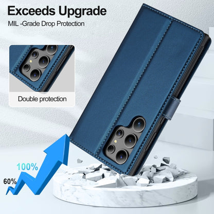 For Samsung Galaxy S24 Ultra 5G LC.IMEEKE L2 Series Detachable Magsafe PU Phone Case with Lanyard(Blue) - Galaxy S24 Ultra 5G Cases by LC.IMEEKE | Online Shopping South Africa | PMC Jewellery | Buy Now Pay Later Mobicred