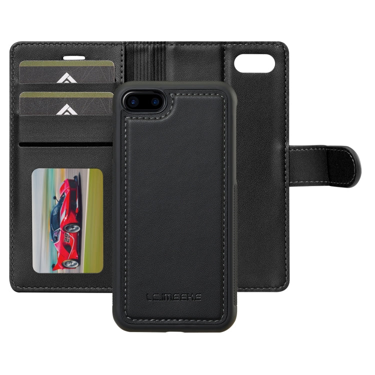 For iPhone 7 / 8 / SE 2020 2022 LC.IMEEKE L2 Series Detachable Magsafe PU Phone Case with Lanyard(Black) - iPhone SE 2022 / 2020 / 8 / 7 Cases by LC.IMEEKE | Online Shopping South Africa | PMC Jewellery | Buy Now Pay Later Mobicred