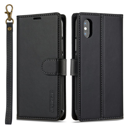 For iPhone XS Max LC.IMEEKE L2 Series Detachable Magsafe PU Phone Case with Lanyard(Black) - More iPhone Cases by LC.IMEEKE | Online Shopping South Africa | PMC Jewellery | Buy Now Pay Later Mobicred