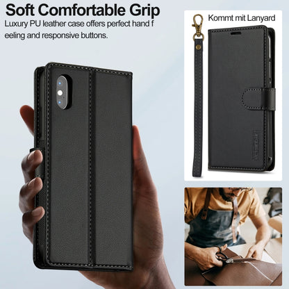 For iPhone XS Max LC.IMEEKE L2 Series Detachable Magsafe PU Phone Case with Lanyard(Black) - More iPhone Cases by LC.IMEEKE | Online Shopping South Africa | PMC Jewellery | Buy Now Pay Later Mobicred