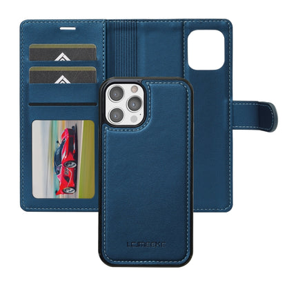 For iPhone 12 Pro Max LC.IMEEKE L2 Series Detachable Magsafe PU Phone Case with Lanyard(Blue) - iPhone 12 Pro Max Cases by LC.IMEEKE | Online Shopping South Africa | PMC Jewellery | Buy Now Pay Later Mobicred