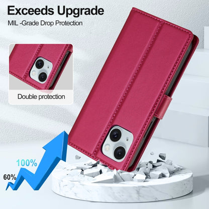 For iPhone 13 LC.IMEEKE L2 Series Detachable Magsafe PU Phone Case with Lanyard(Red) - iPhone 13 Cases by LC.IMEEKE | Online Shopping South Africa | PMC Jewellery | Buy Now Pay Later Mobicred