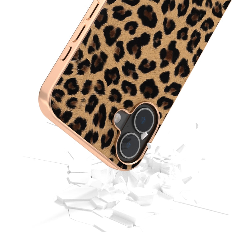 For iPhone 16 Nano Plating Leopard Print Phone Case(Gold) - iPhone 16 Cases by PMC Jewellery | Online Shopping South Africa | PMC Jewellery | Buy Now Pay Later Mobicred