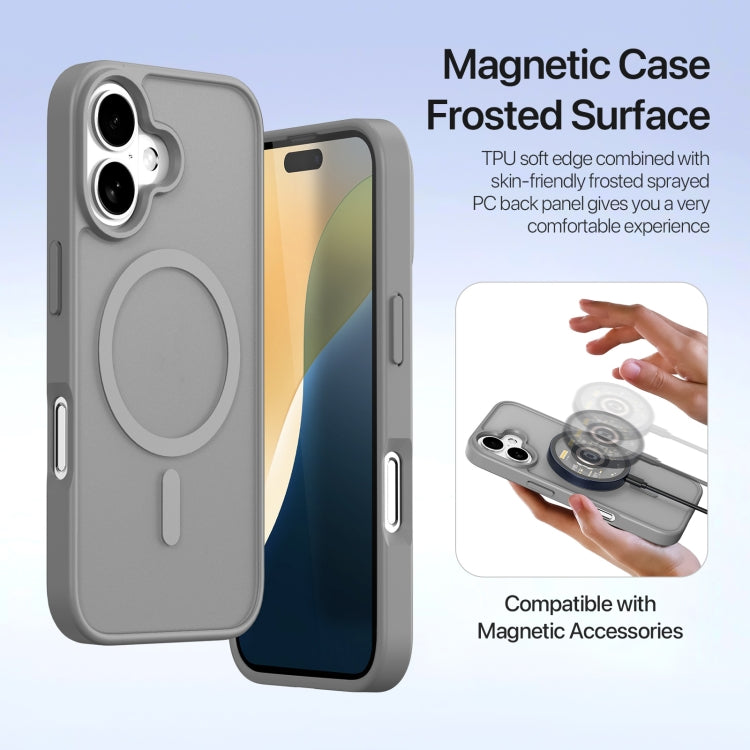 For iPhone 16 DUX DUCIS Lawa Series 2 in 1 Wallet Zipper Detachable MagSafe Phone Case with Lanyard(Grey) - iPhone 16 Cases by DUX DUCIS | Online Shopping South Africa | PMC Jewellery | Buy Now Pay Later Mobicred