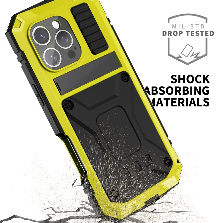 For iPhone 16 Pro Max R-JUST Life Waterproof Dustproof Shockproof Phone Case(Yellow) - free shipping - PMC Jewellery - Order now!