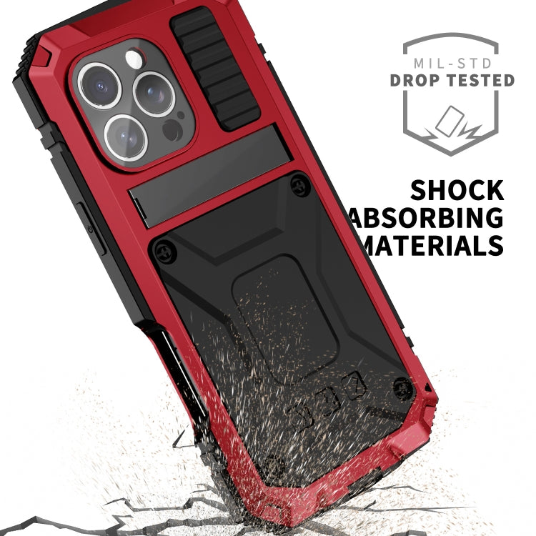 For iPhone 16 Pro R-JUST Life Waterproof Dustproof Shockproof Phone Case(Red) - iPhone 16 Pro Cases by R-JUST | Online Shopping South Africa | PMC Jewellery | Buy Now Pay Later Mobicred