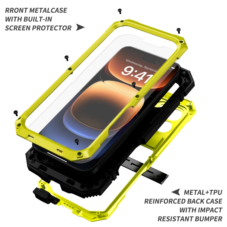 For iPhone 16 Pro R-JUST Life Waterproof Dustproof Shockproof Phone Case(Yellow) - free shipping - PMC Jewellery - Order now!