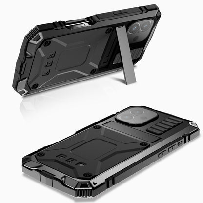 For iPhone 16 Plus R-JUST Life Waterproof Dustproof Shockproof Phone Case(Black) - iPhone 16 Plus Cases by R-JUST | Online Shopping South Africa | PMC Jewellery | Buy Now Pay Later Mobicred