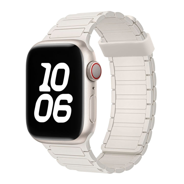 For Apple Watch SE 40mm Tri-beads Magnetic Hoop Silicone Watch Band(Starlight) - free shipping - PMc TechLife - Order now!