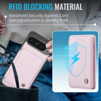 For Google Pixel 9 Pro XL JEEHOOD J05 Business Magnetic Style RFID Leather Phone Case(Pink) - Google Cases by JEEHOOD | Online Shopping South Africa | PMC Jewellery | Buy Now Pay Later Mobicred