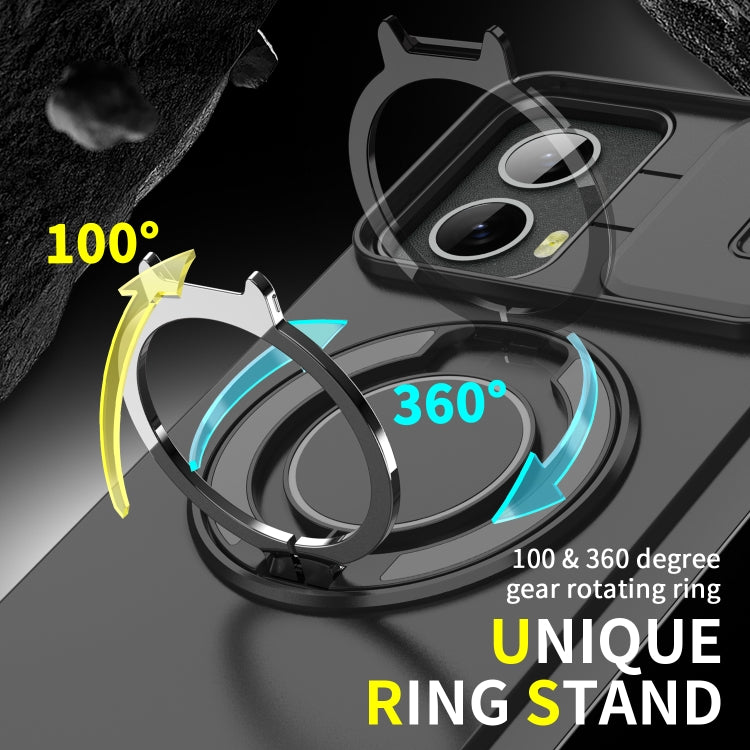 For Motorola Moto G 5G 2024 Sliding Camshield Ring Holder Phone Case(Black) - Motorola Cases by PMC Jewellery | Online Shopping South Africa | PMC Jewellery | Buy Now Pay Later Mobicred
