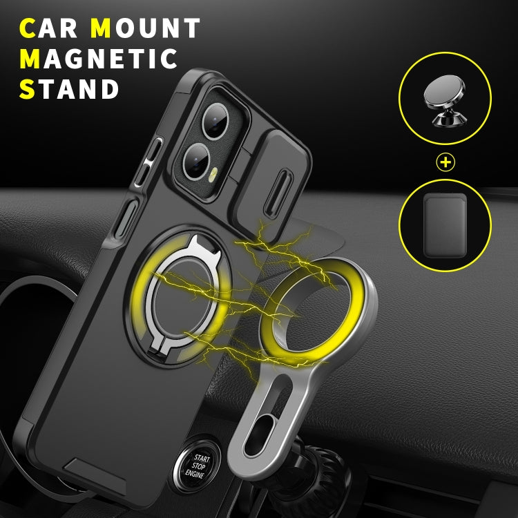 For Motorola Moto G 5G 2024 Sliding Camshield Ring Holder Phone Case(Red) - Motorola Cases by PMC Jewellery | Online Shopping South Africa | PMC Jewellery | Buy Now Pay Later Mobicred