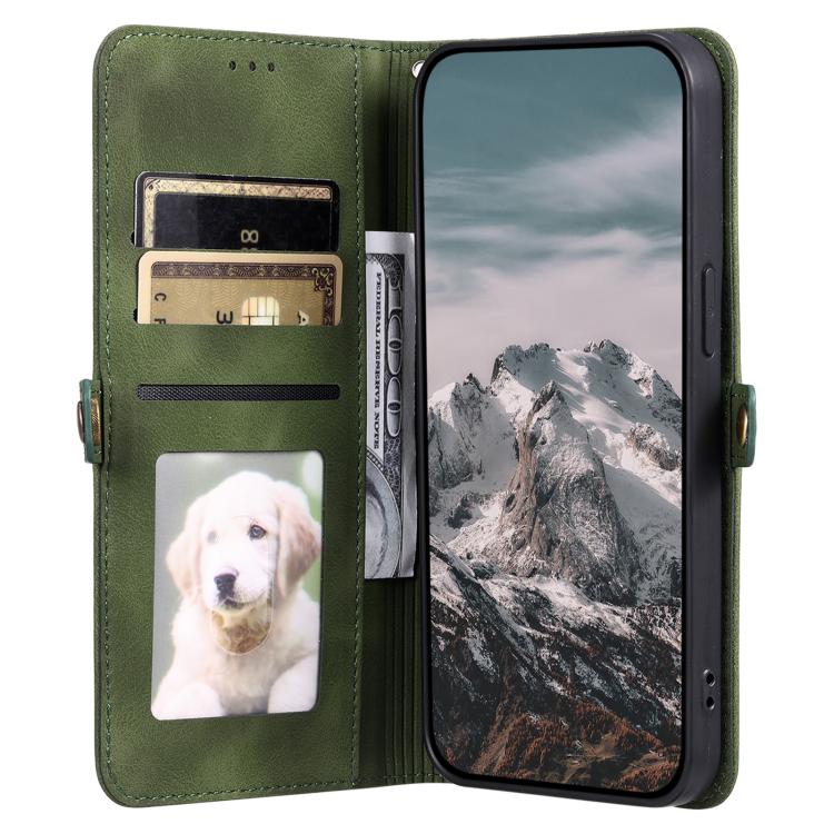 For iPhone 16e Skin Feel Totem Embossed Leather Phone Case(Deep Green) - iPhone 16e Cases by PMC TechLife | Online Shopping South Africa | PMC TechLife | Buy Now Pay Later Mobicred