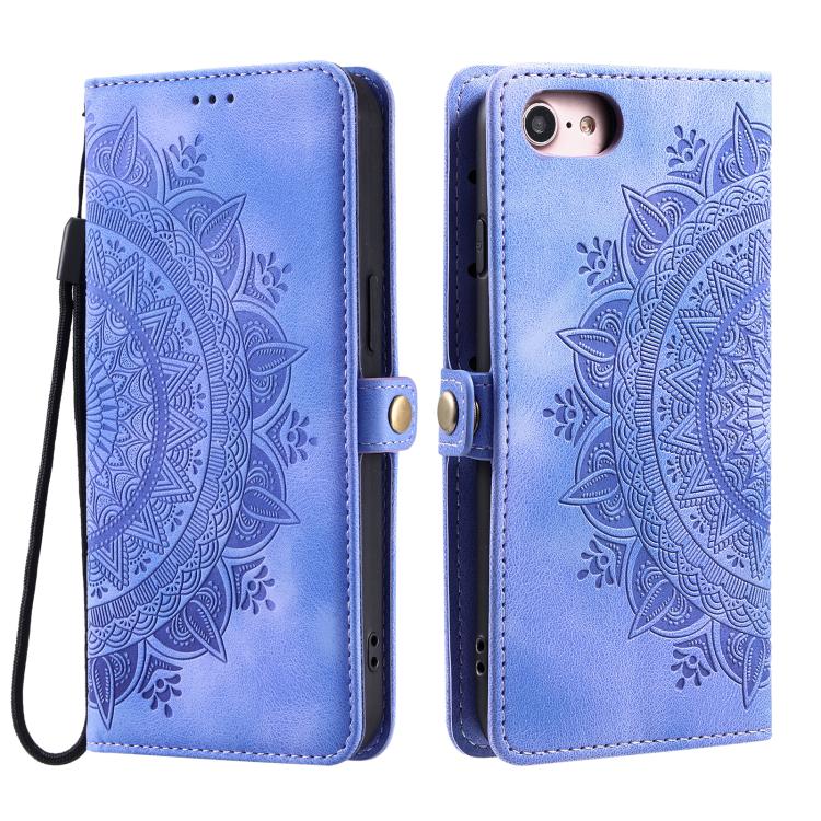 For iPhone 16e Skin Feel Totem Embossed Leather Phone Case(Purple) - iPhone 16e Cases by PMC TechLife | Online Shopping South Africa | PMC TechLife | Buy Now Pay Later Mobicred