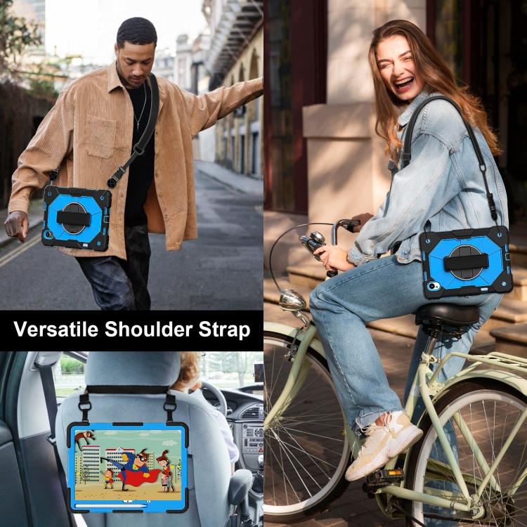 For Huawei MatePad 11.5 S Contrast Color Robot Silicone Hybrid PC Tablet Case(Black Blue) - free shipping - PMC TechLife - Order now!