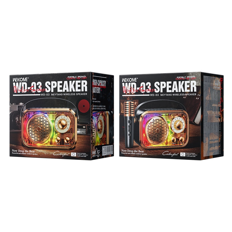 WK WD-03 Honey Portable Mini Bluetooth Speaker with RGB Light(Beige) - free shipping - PMC Jewellery - Order now!