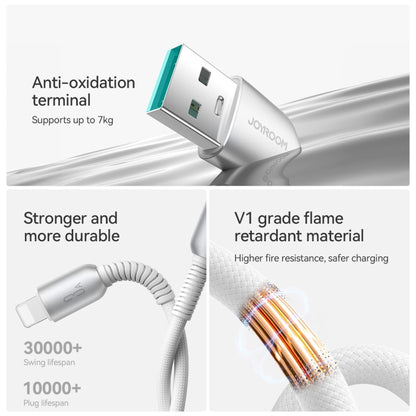 JOYROOM S-A51 Cutting-Edge Series 3A Fast Charging Data Cable, USB-A to 8 Pin Cable, Length: 1.2m(Light Gray) - Normal Style Cable by JOYROOM | Online Shopping South Africa | PMC Jewellery | Buy Now Pay Later Mobicred