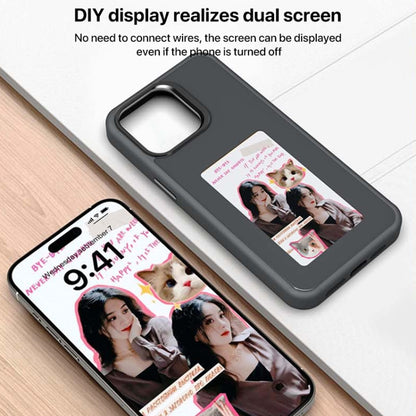 For iPhone 16 Plus Four-Color E-ink Screen NFC DIY Phone Case(Pink) - iPhone 16 Plus Cases by PMC Jewellery | Online Shopping South Africa | PMC Jewellery | Buy Now Pay Later Mobicred