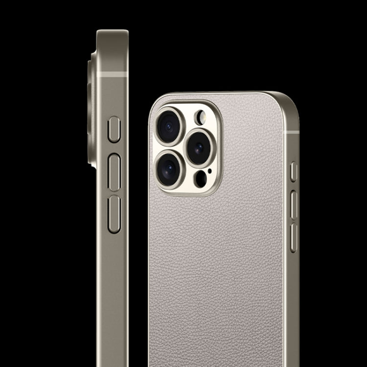 For iPhone 16 Plus GKK Metal Paint Skin Feel Leather Full Coverage Phone Case(Mountain Gray) - iPhone 16 Plus Cases by GKK | Online Shopping South Africa | PMC Jewellery | Buy Now Pay Later Mobicred