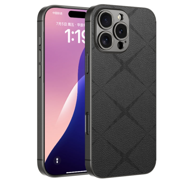 For iPhone 16 Pro GKK Asterism Metal Paint Skin Feel Leather Full Coverage Phone Case(Black) - iPhone 16 Pro Cases by GKK | Online Shopping South Africa | PMC Jewellery | Buy Now Pay Later Mobicred