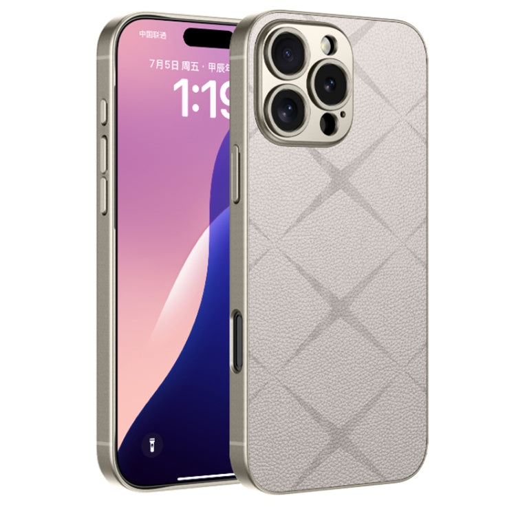 For iPhone 16 Pro GKK Asterism Metal Paint Skin Feel Leather Full Coverage Phone Case(Titanium Grey) - iPhone 16 Pro Cases by GKK | Online Shopping South Africa | PMC Jewellery | Buy Now Pay Later Mobicred