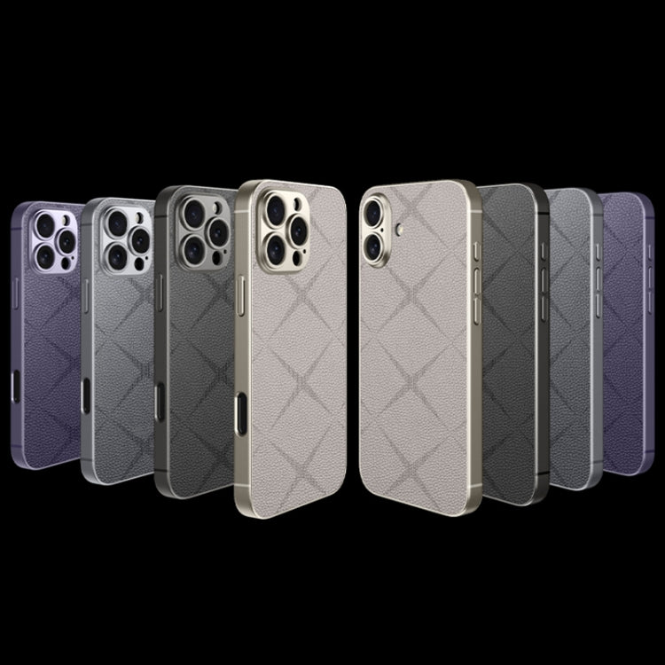 For iPhone 16 Plus GKK Asterism Metal Paint Skin Feel Leather Full Coverage Phone Case(Purple) - iPhone 16 Plus Cases by GKK | Online Shopping South Africa | PMC Jewellery | Buy Now Pay Later Mobicred