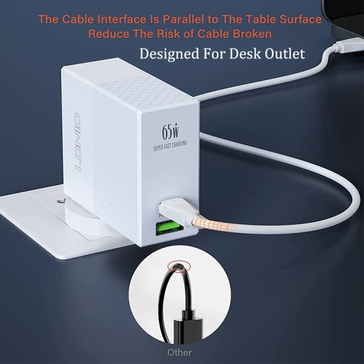 LDNIO A2620C PD3.0 65W USB Power Adapter Travel Charger with Type-C to Type-C Cable, EU Plug - USB Charger by LDNIO | Online Shopping South Africa | PMC Jewellery | Buy Now Pay Later Mobicred