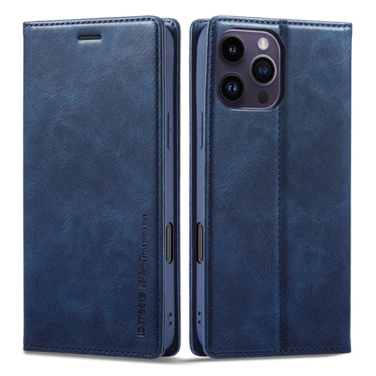 For iPhone 16 Pro Max LC.IMEEKE RFID Anti-theft Leather Phone Case(Blue) - iPhone 16 Pro Max Cases by LC.IMEEKE | Online Shopping South Africa | PMC Jewellery | Buy Now Pay Later Mobicred