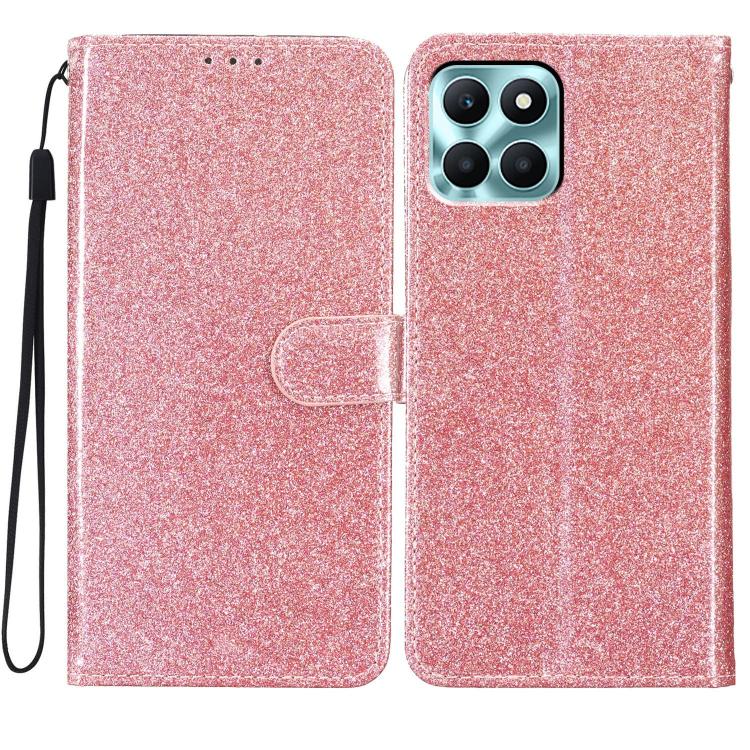 For Honor X6c 4G Glitter Powder Flip Leather Phone Case(Rose Gold) - free shipping - PMC TechLife - Order now!