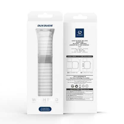 For Apple Watch SE 2023 44mm DUX DUCIS YC Series Ocean Nylon Watch Band(White) - Watch Bands by DUX DUCIS | Online Shopping South Africa | PMC Jewellery | Buy Now Pay Later Mobicred